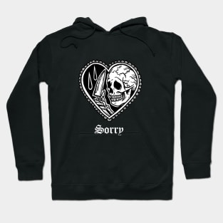 Sorry Skeleton Love Kills Tattoo Art Gothic Grunge Aesthetic Heart Hoodie